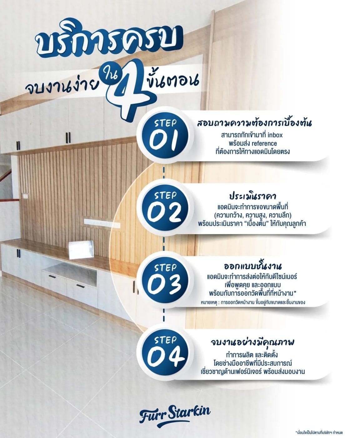 บริการครบ จบงานง่าย ใน 4 ขั้นตอน